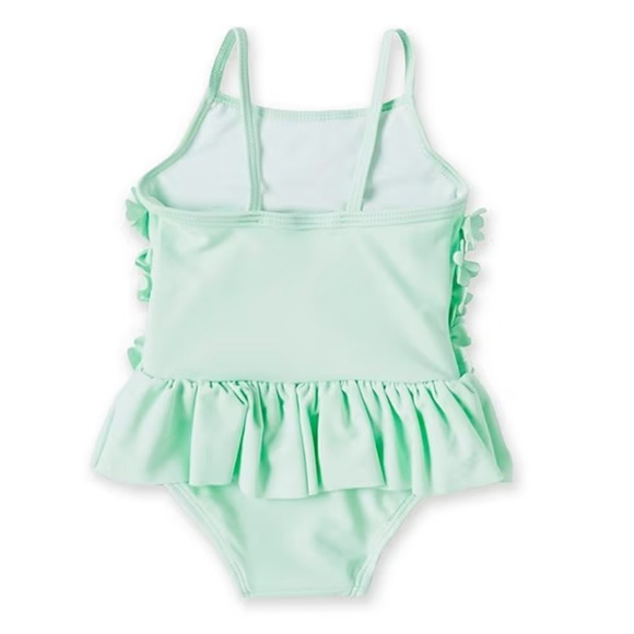 COPY - Little Me Three Dimensional Floral Appliqué One Piece Swimsuit - Picture 2 of 2